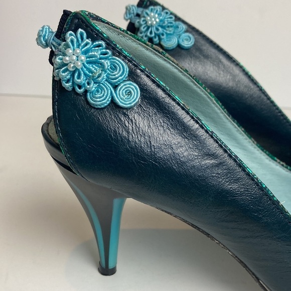 Little Moon Parisian Heels Sz 39 Feminine 50’s  Cosplay Reflective Pin-up Retro - Picture 5 of 16